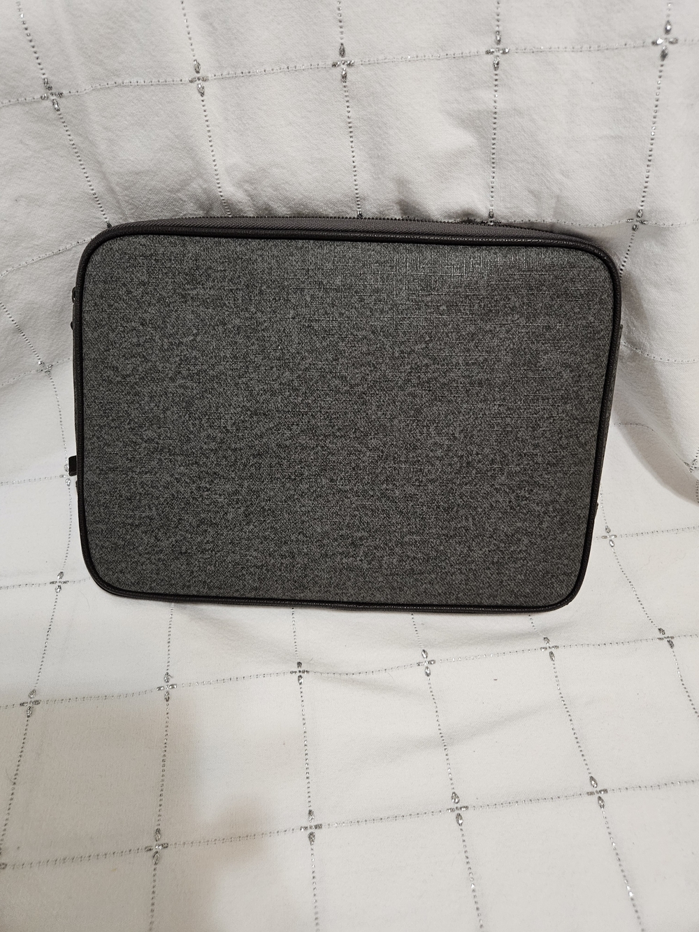 Tumi Grey Coated & Brown Leather Tech Sleeve - TUMI - Picture 4 of 4